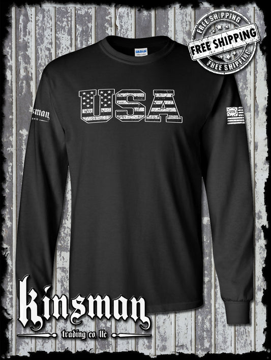 USA American Flag Long Sleeve T-Shirt