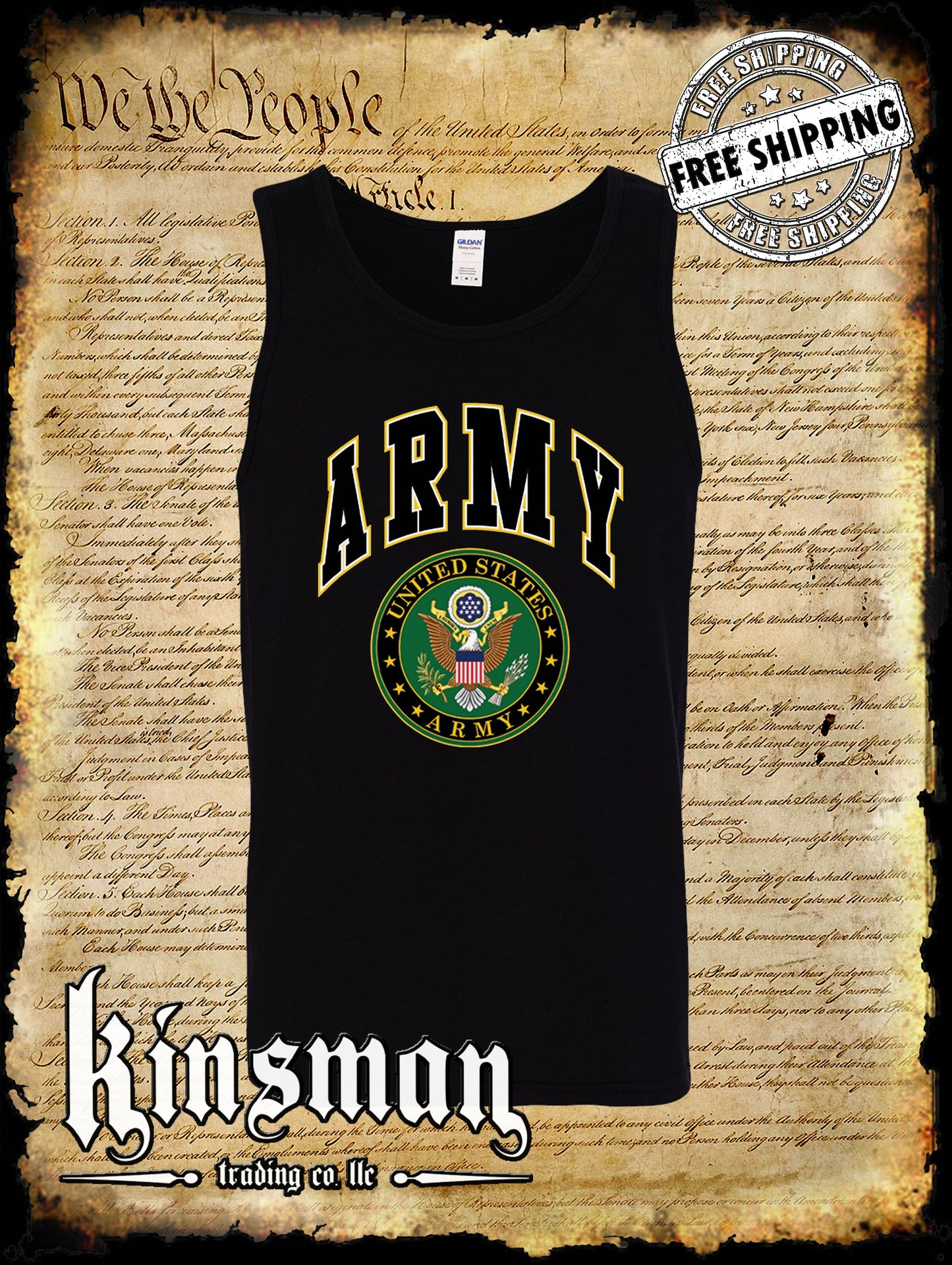 US Army Seal Tank Top T-Shirt Official Licensed Military United States of America