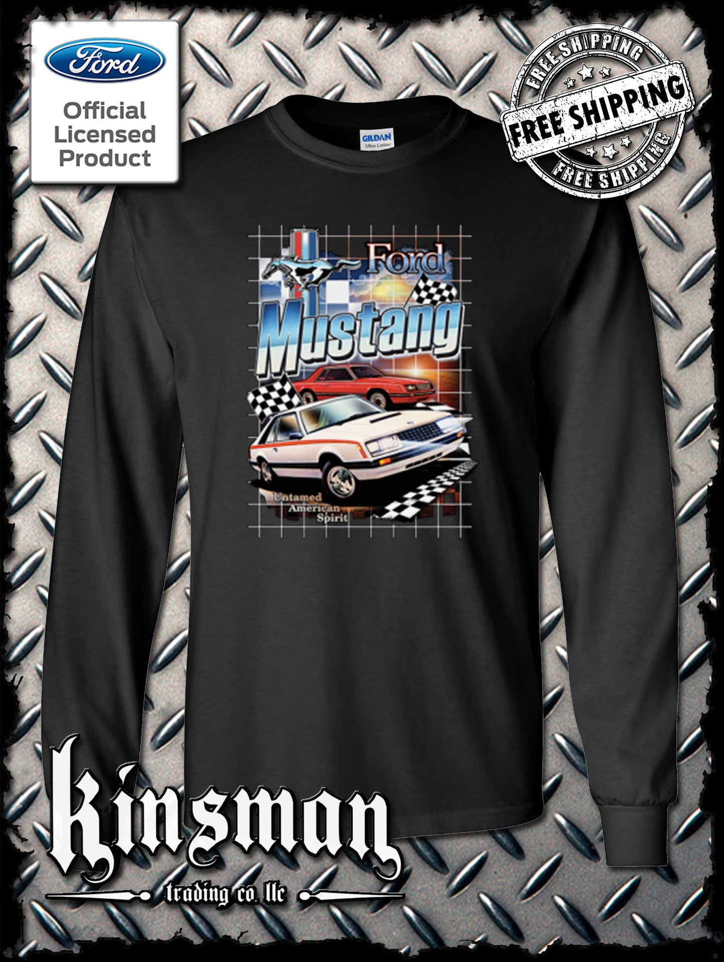 Ford Mustang Untamed American Spirit Long Sleeve T-Shirt