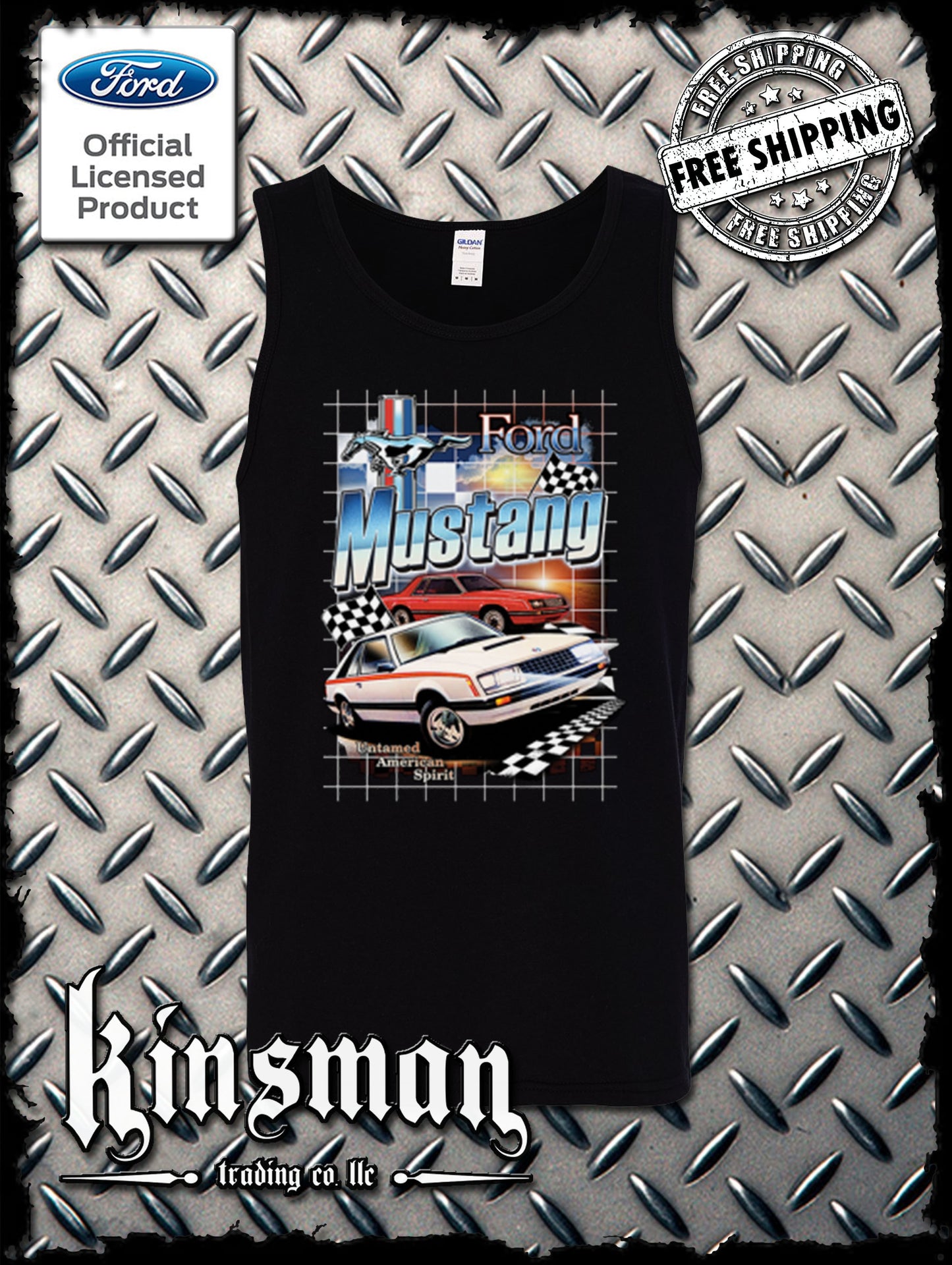 Ford Mustang Untamed American Spirit Tank Top T-Shirt