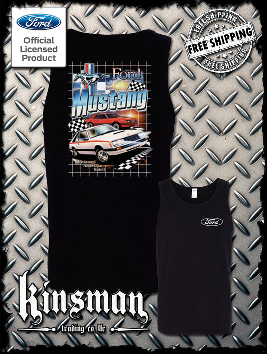 Ford Mustang Untamed American Spirit 2-Sided Tank Top T-Shirt