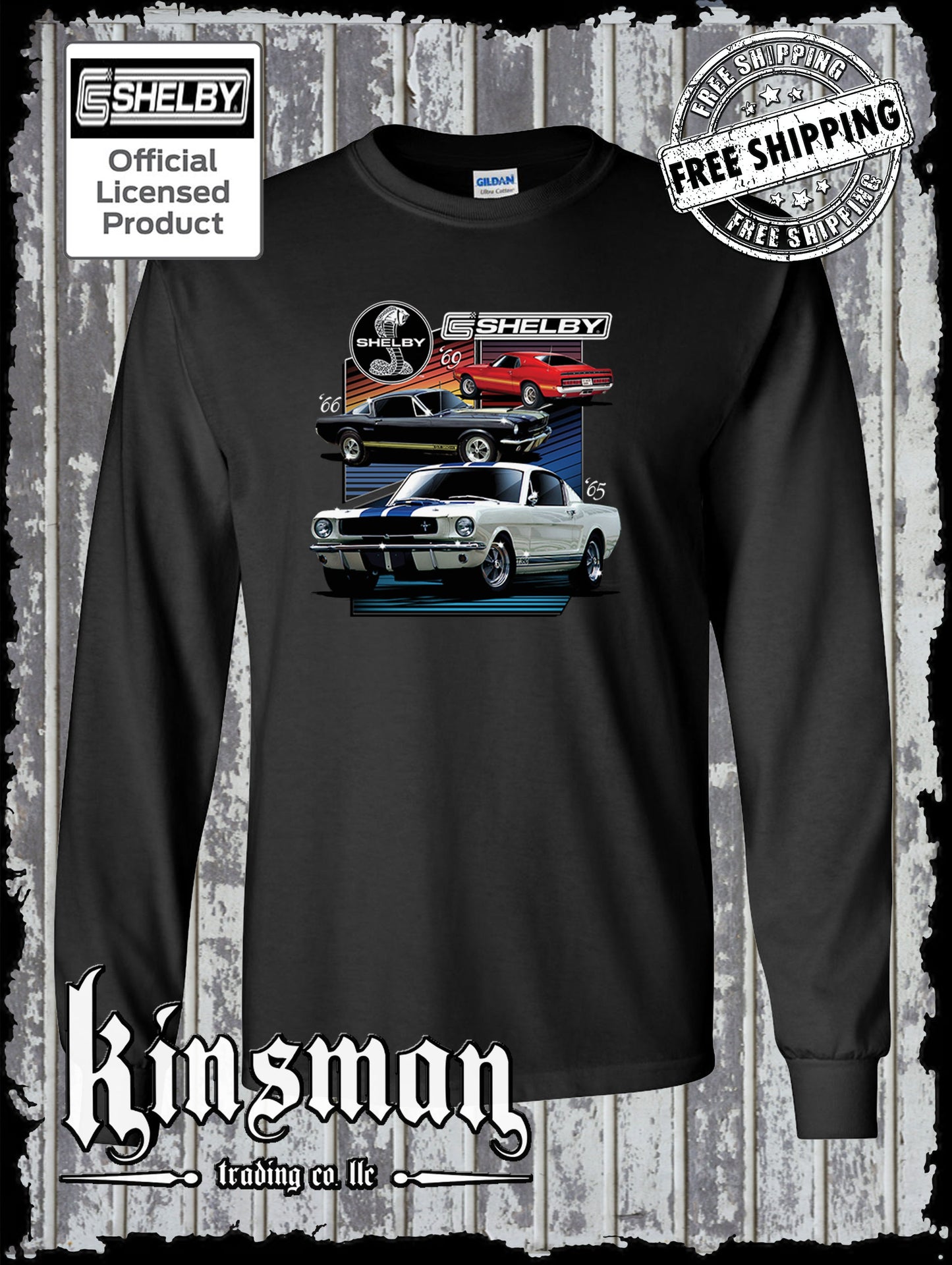 Various Shelby Cars Ford Mustang Long Sleeve T-Shirt