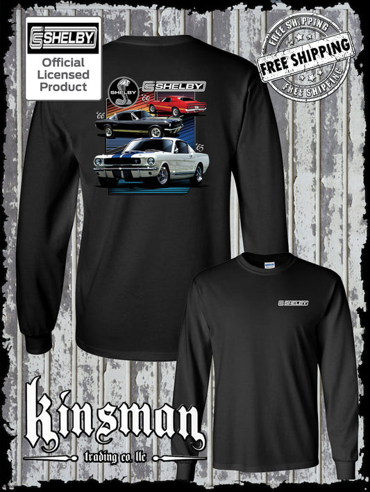 Various Shelby Cars Ford Mustang 2-Sided Long Sleeve T-Shirt