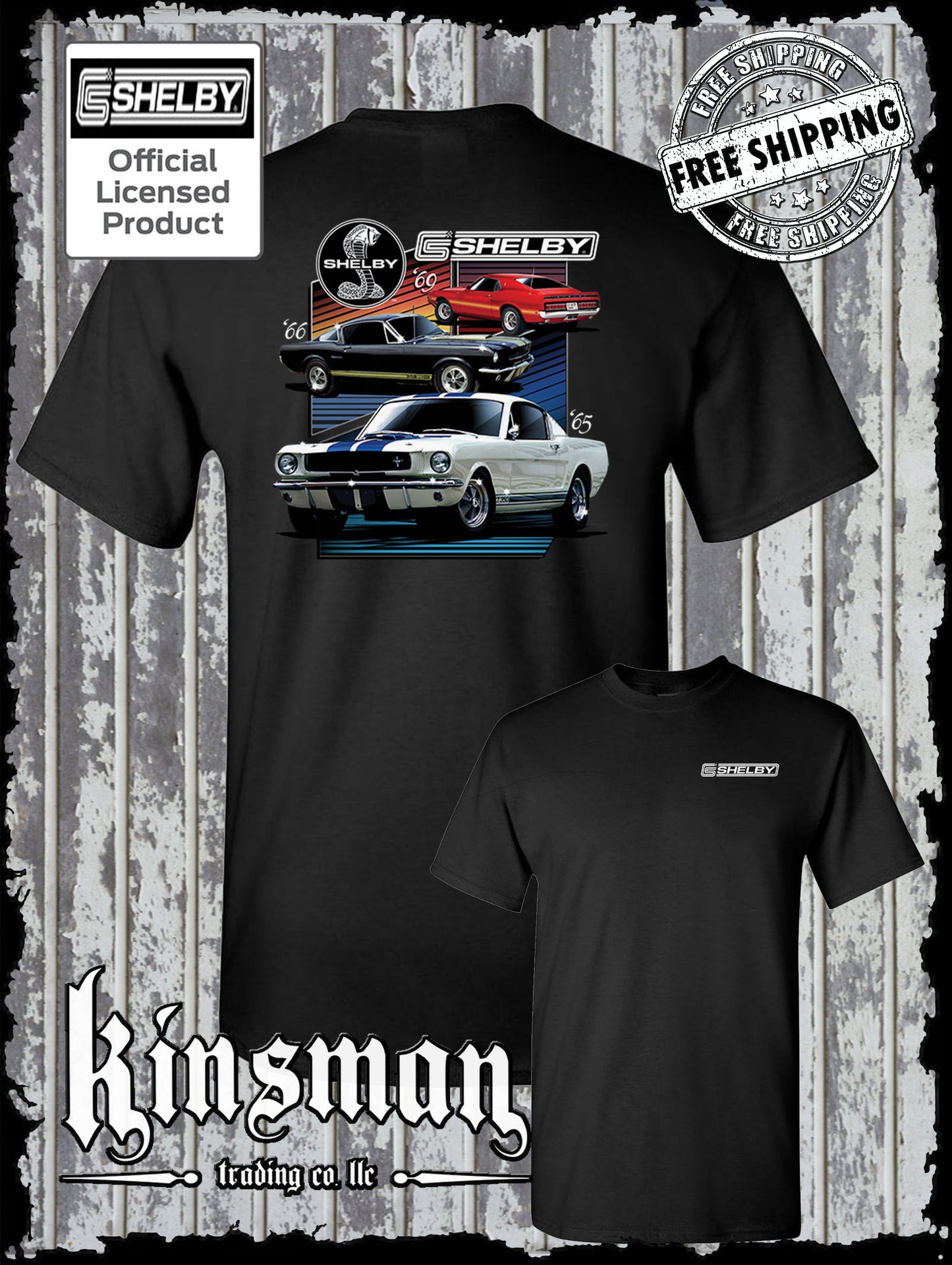 Various Shelby Ford Mustang 2-Sided T-Shirt