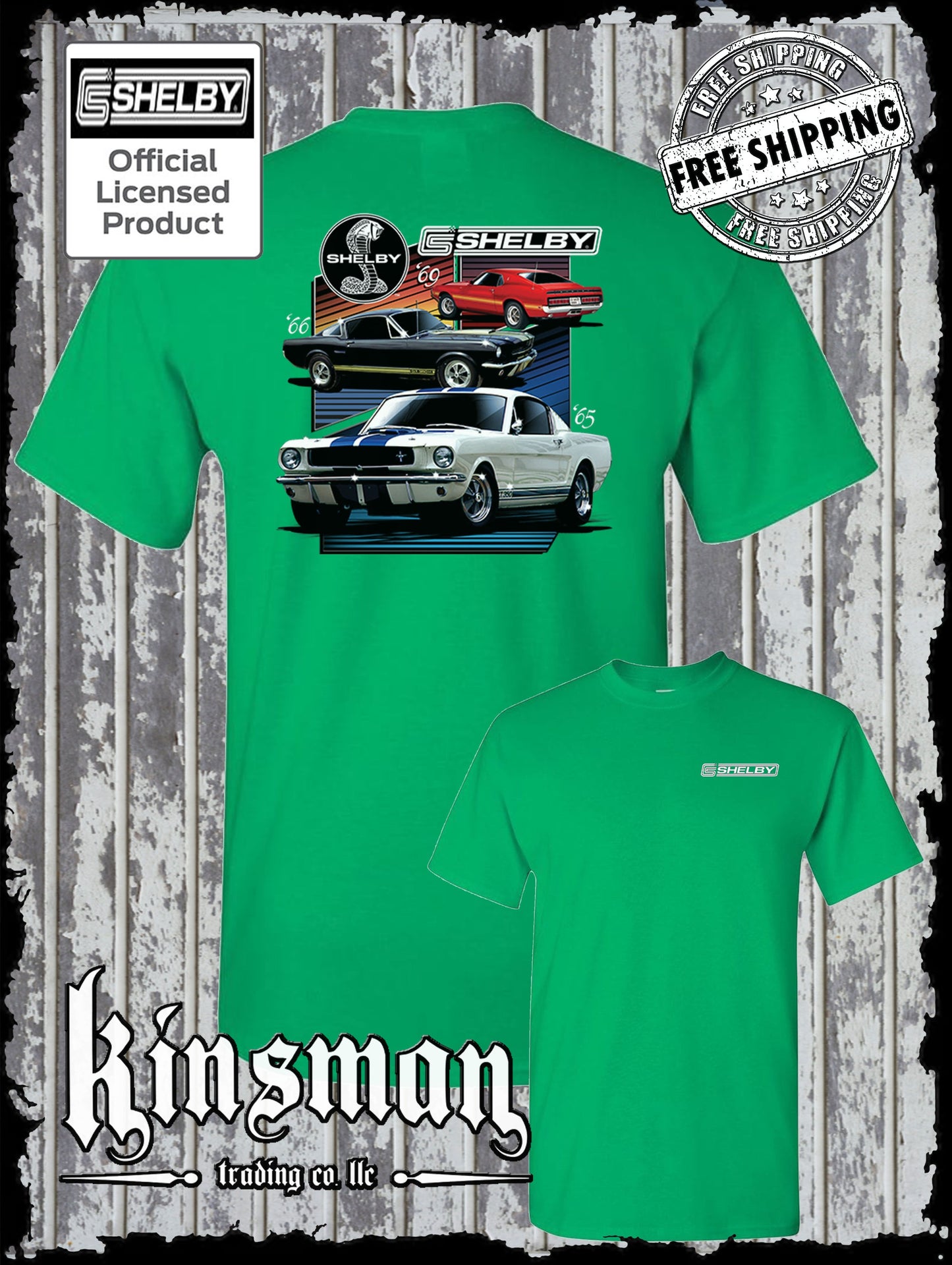 Various Shelby Ford Mustang 2-Sided T-Shirt