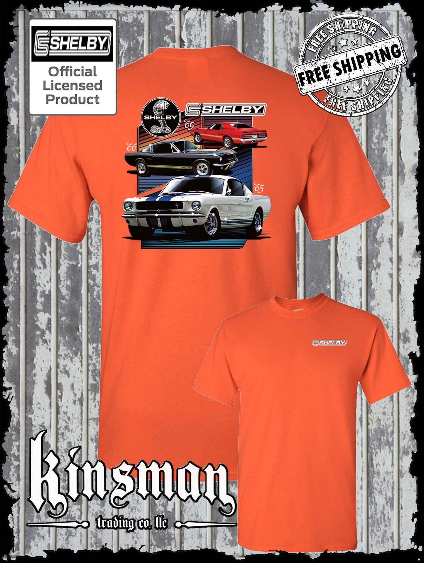 Various Shelby Ford Mustang 2-Sided T-Shirt