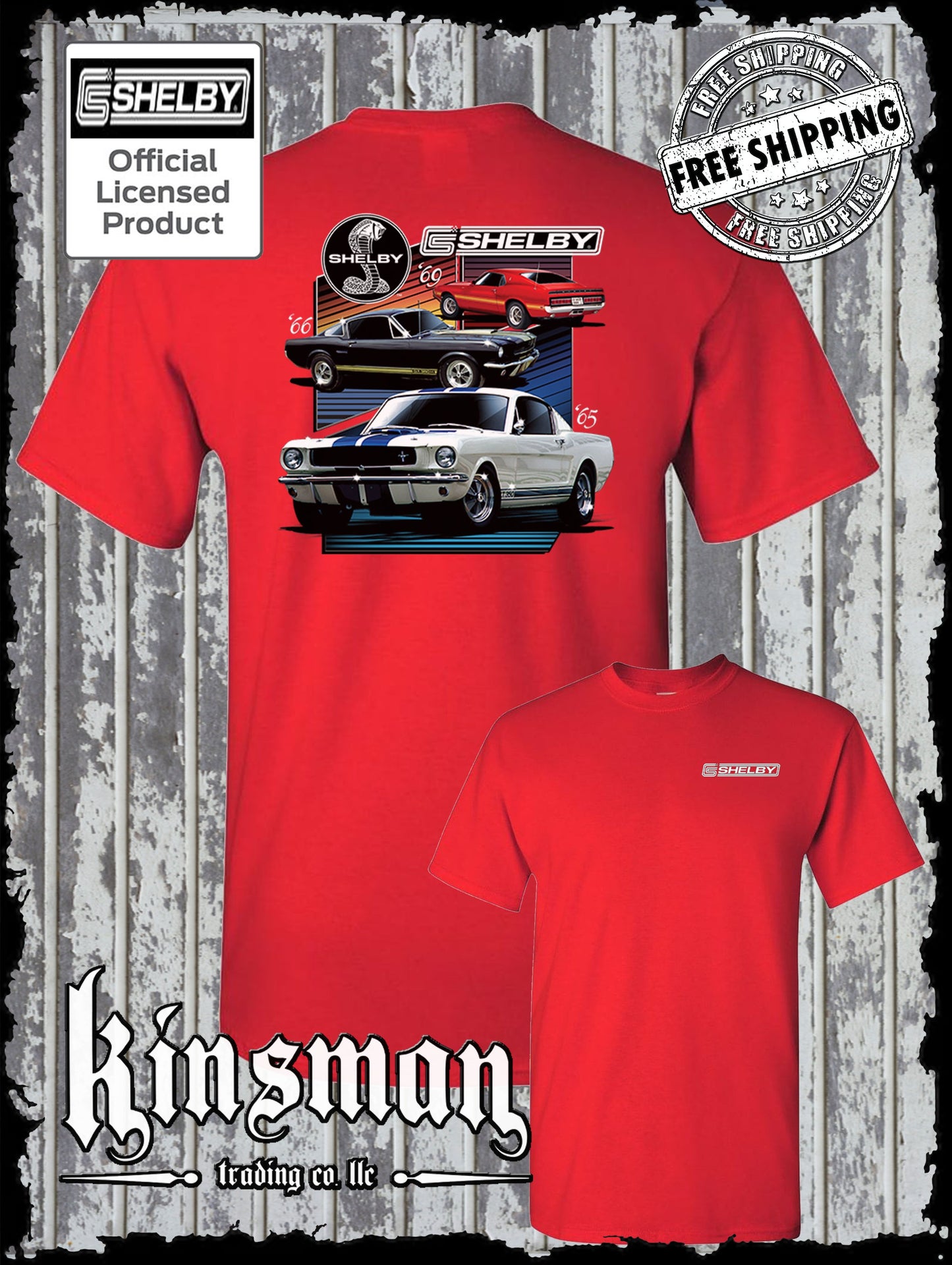Various Shelby Ford Mustang 2-Sided T-Shirt