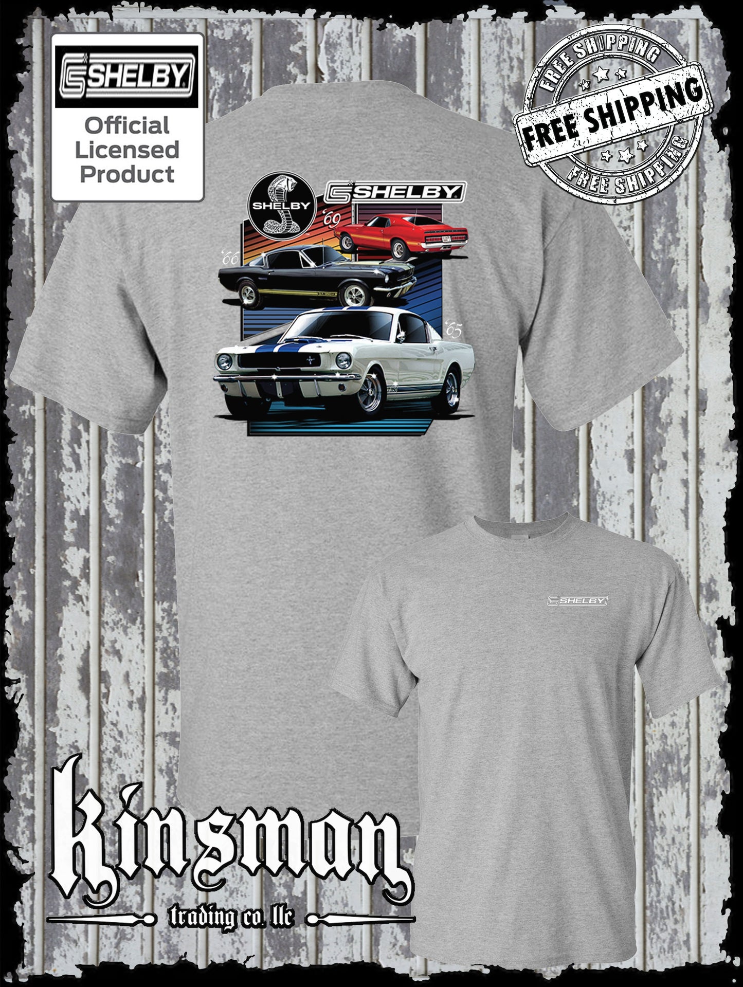 Various Shelby Ford Mustang 2-Sided T-Shirt