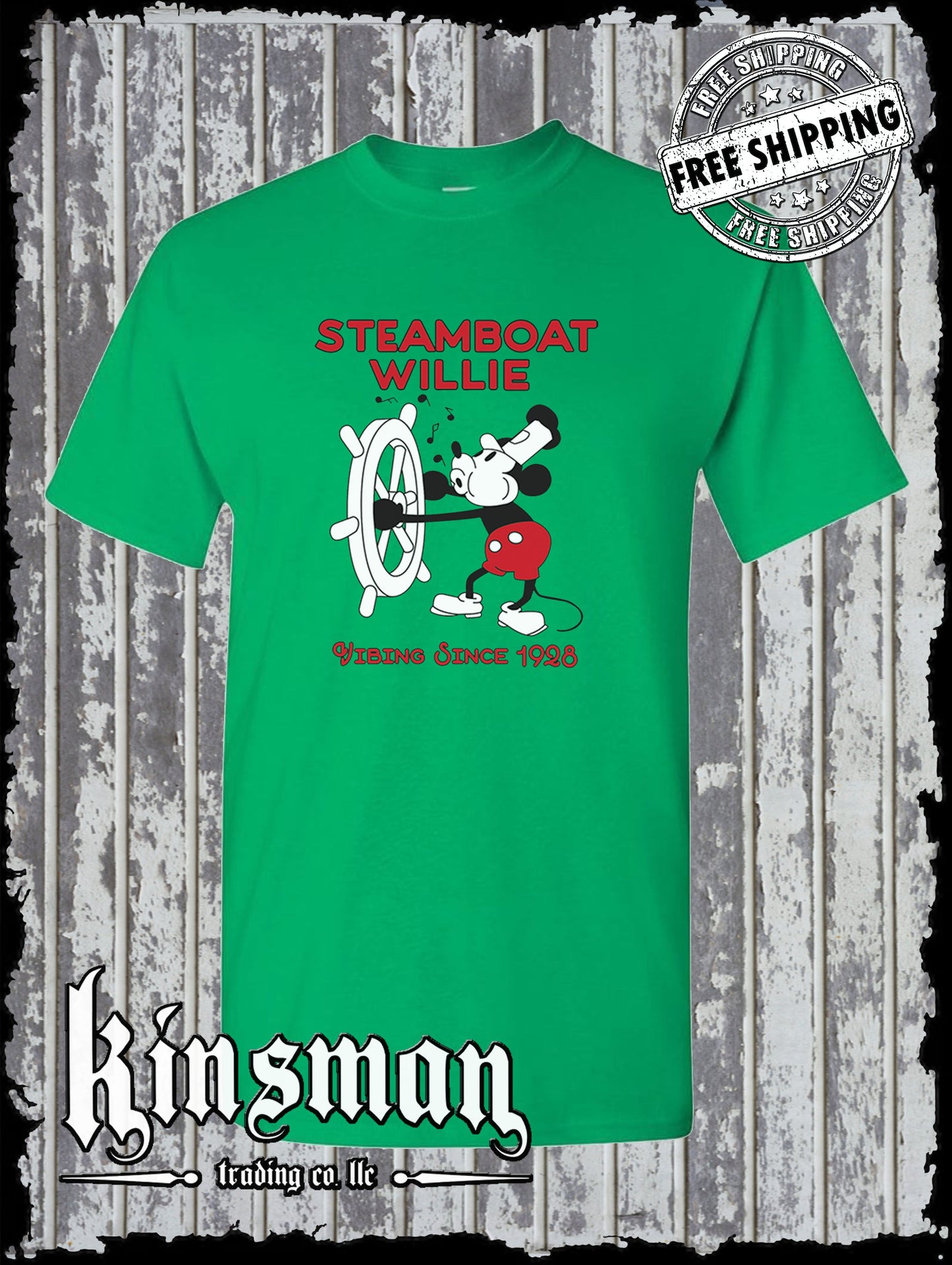 Steamboat Willie Vibing Since 1928 T Shirt / Cartoon Mouse