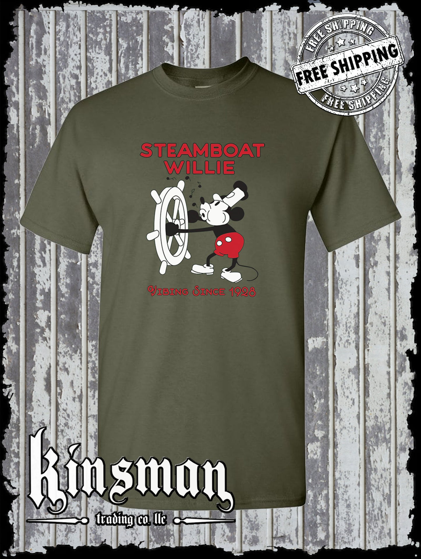 Steamboat Willie Vibing Since 1928 T Shirt / Cartoon Mouse