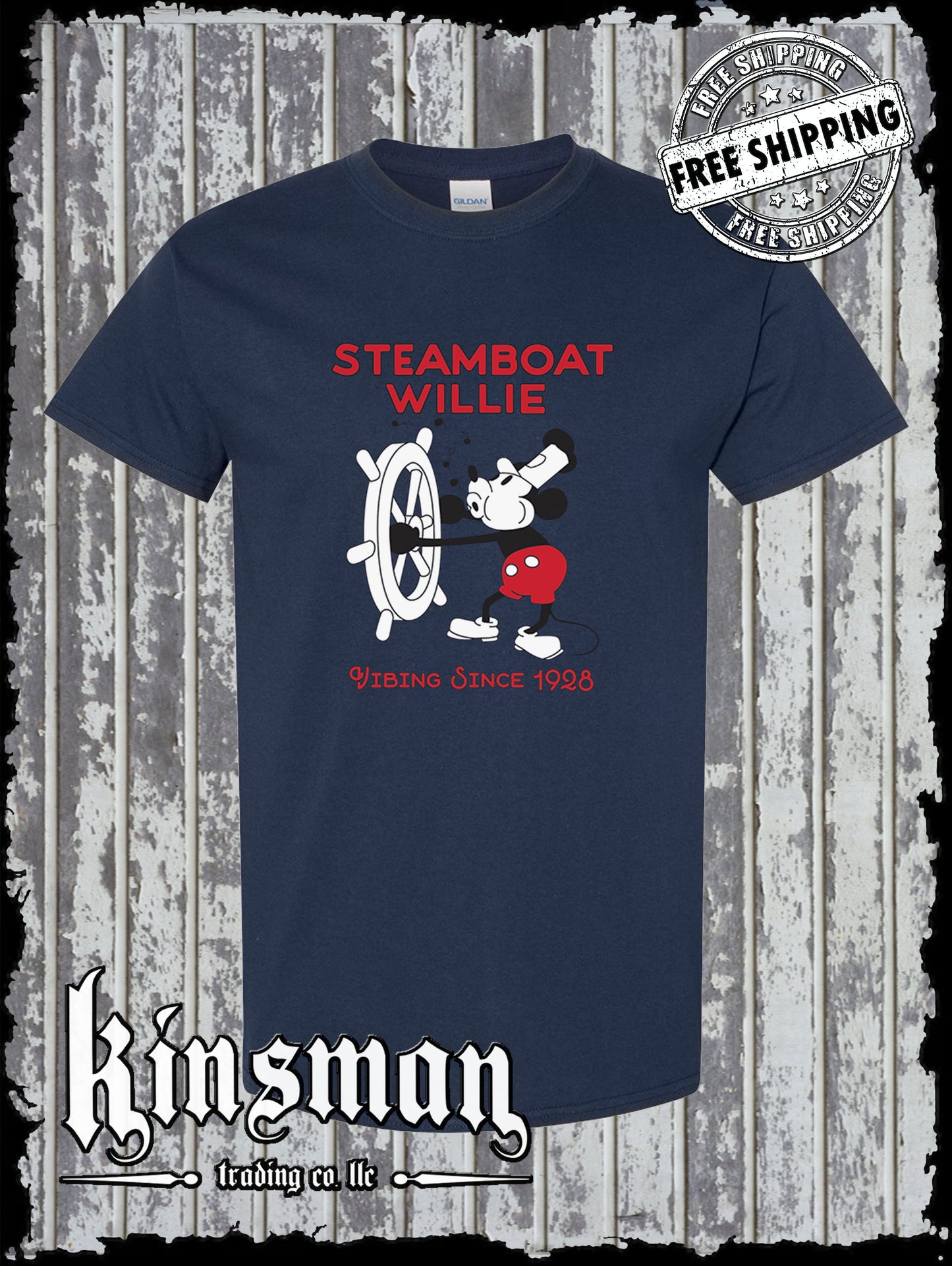 Steamboat Willie Vibing Since 1928 T Shirt / Cartoon Mouse