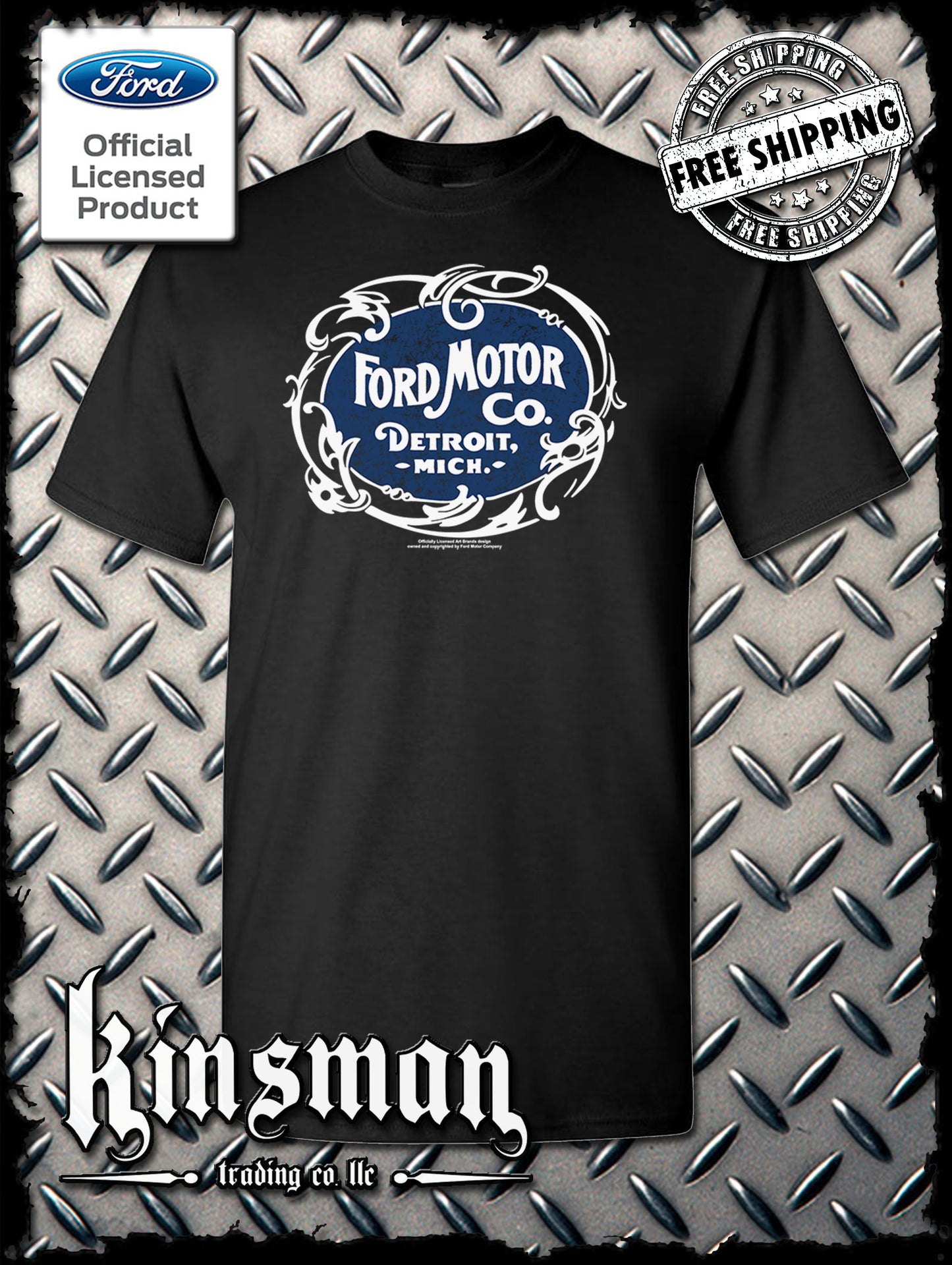 Ford Motor Co Detroit MI Vintage Logo T-Shirt