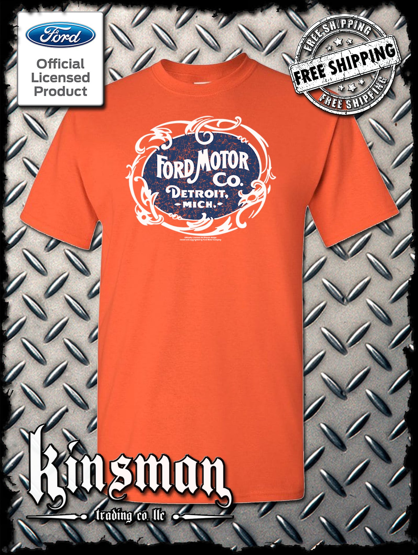 Ford Motor Co Detroit MI Vintage Logo T-Shirt