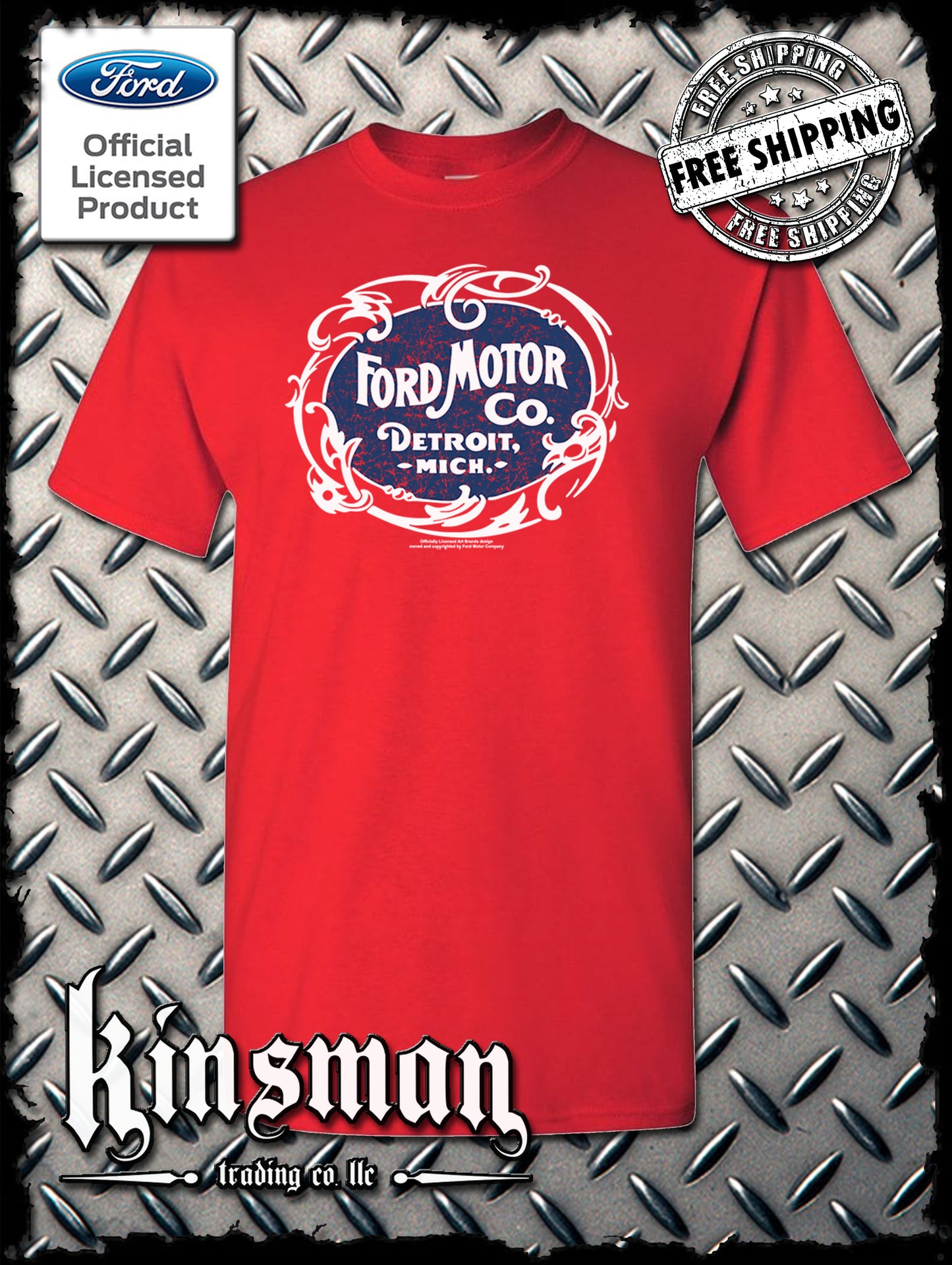 Ford Motor Co Detroit MI Vintage Logo T-Shirt