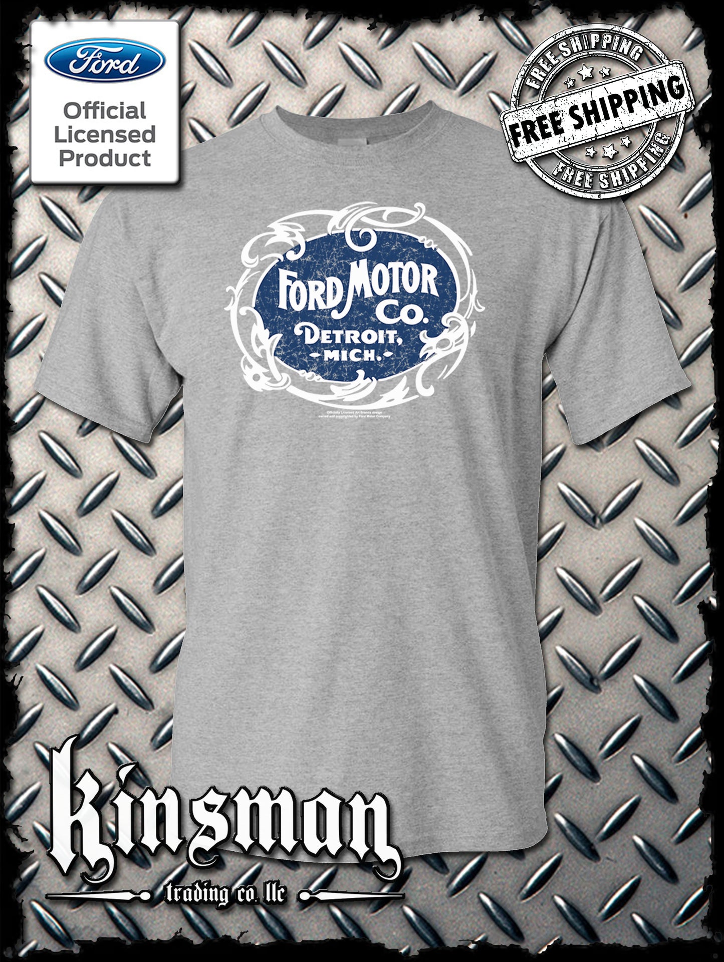 Ford Motor Co Detroit MI Vintage Logo T-Shirt