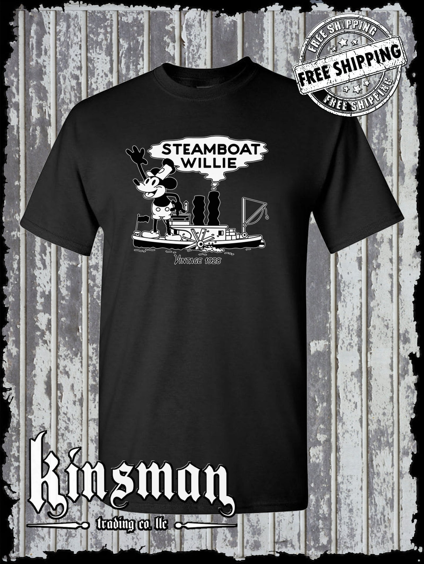 Steamboat Willie Vintage 1928 T Shirt / Cartoon Mouse