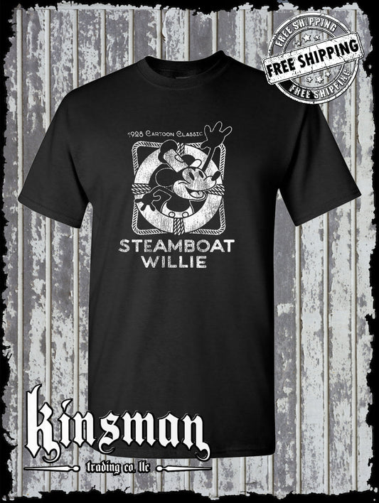 Steamboat Willie Vintage Life Preserver T Shirt / Cartoon Mouse