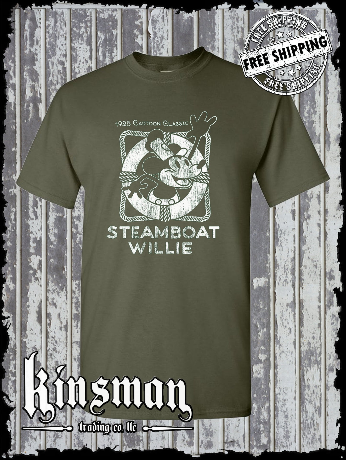 Steamboat Willie Vintage Life Preserver T Shirt / Cartoon Mouse