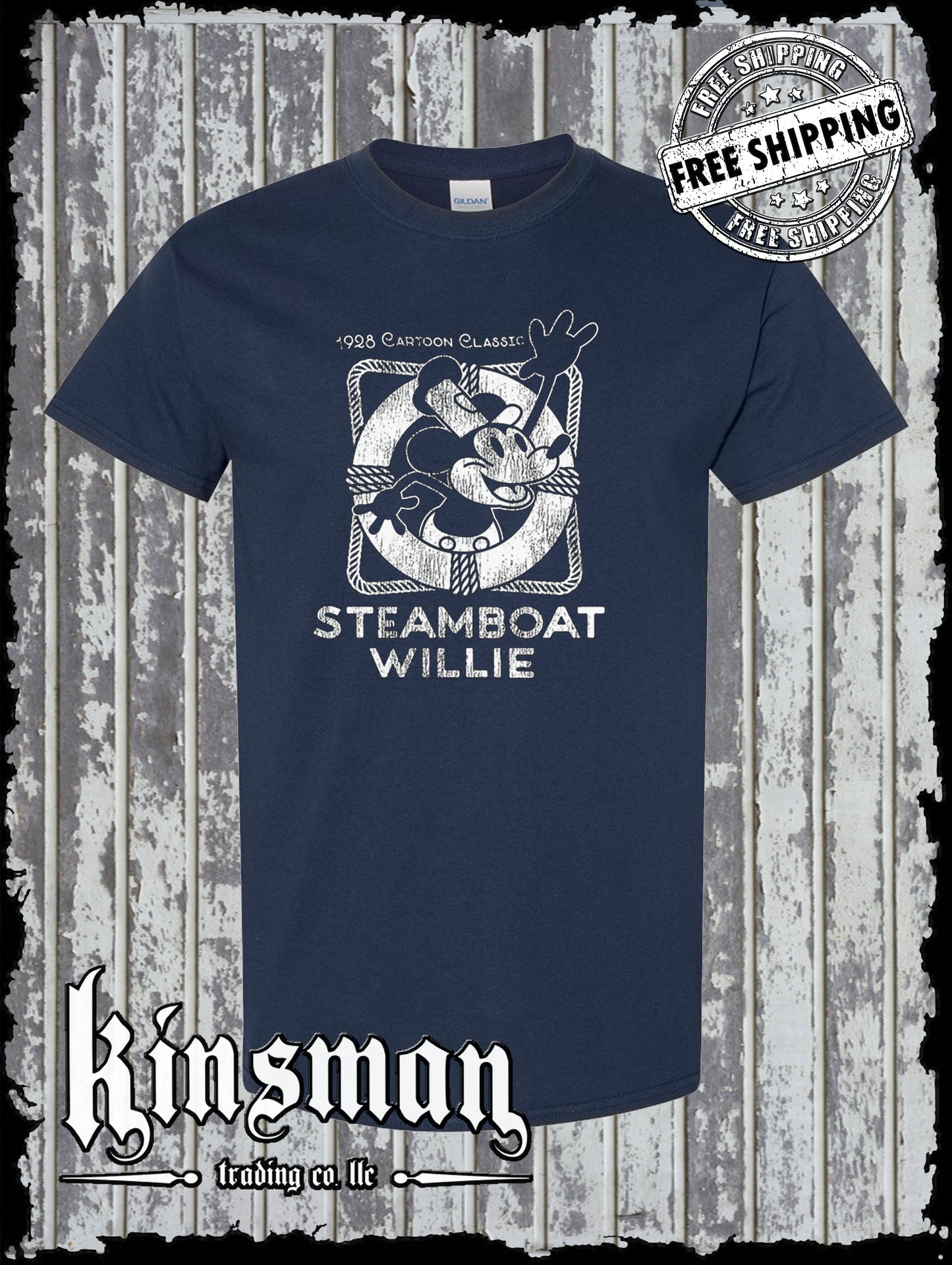 Steamboat Willie Vintage Life Preserver T Shirt / Cartoon Mouse