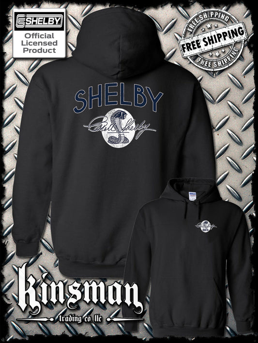 Carroll Shelby Vintage Cobra Logo 2-Sided Hoodie / Sweatshirt