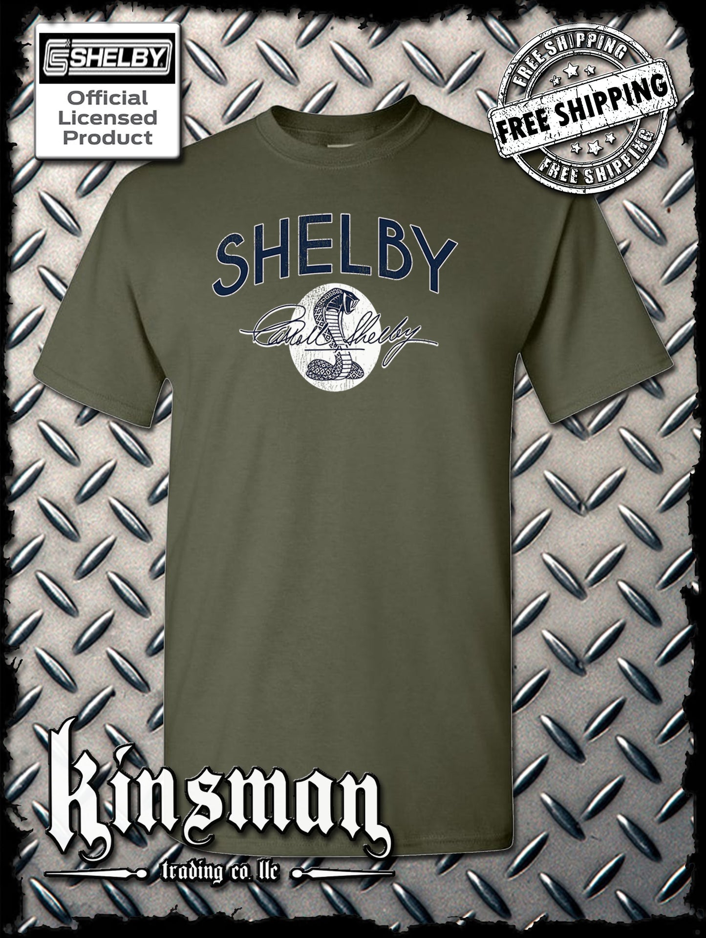 Carroll Shelby Vintage Cobra Logo T-Shirt