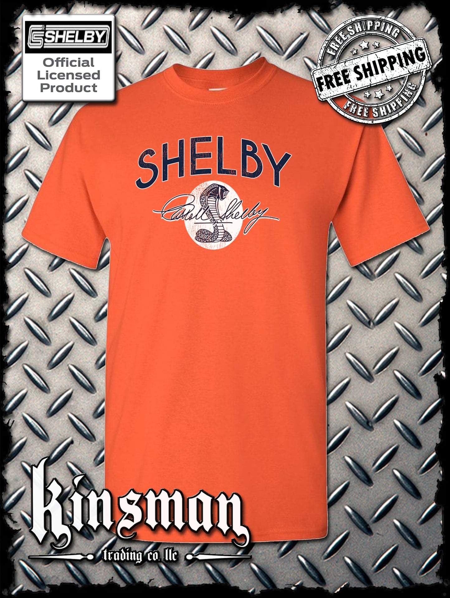 Carroll Shelby Vintage Cobra Logo T-Shirt