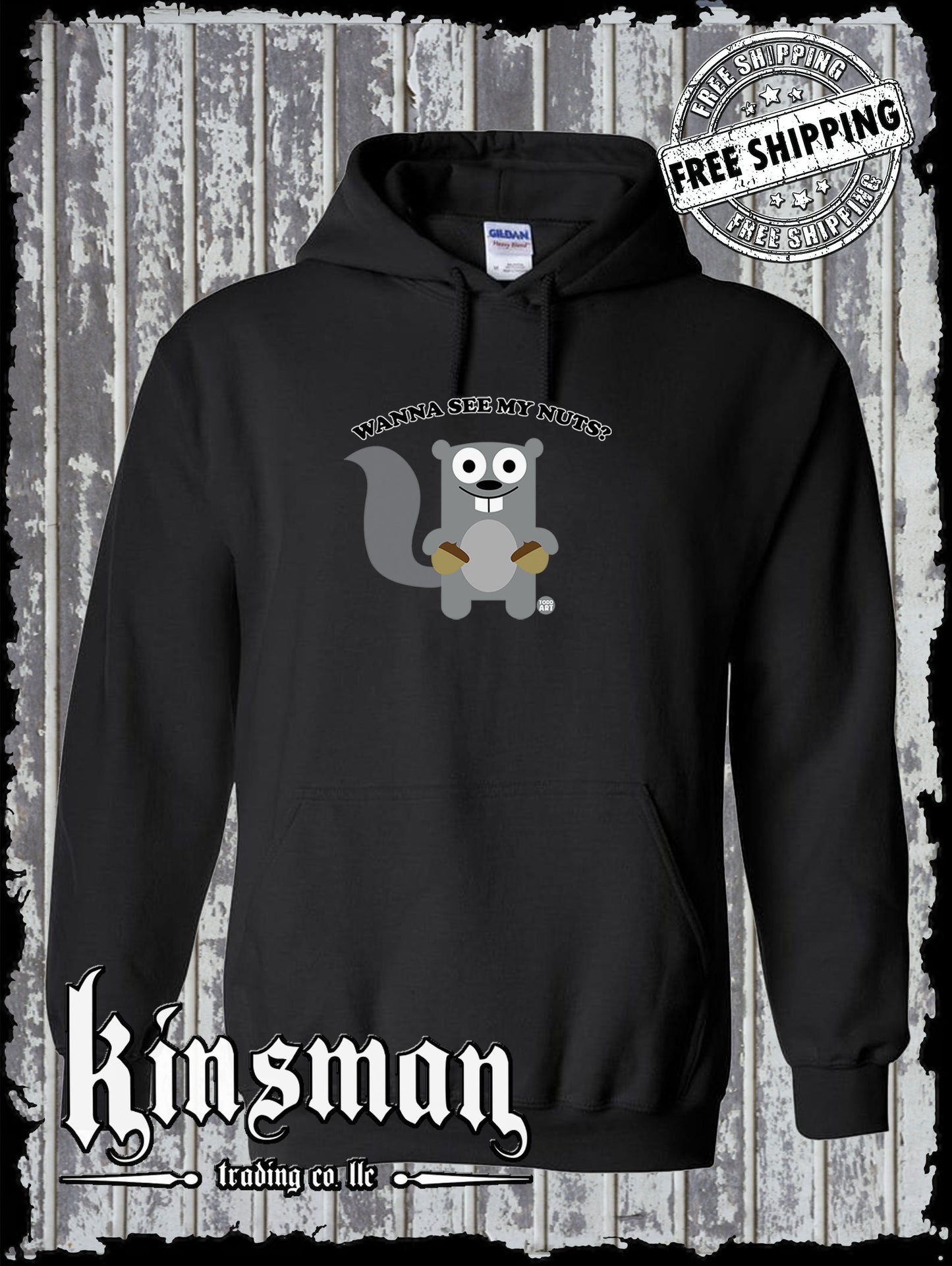 Wanna See My Nuts? Squirrel Hoodie / Sweatshirt Todd Goldman Licensed