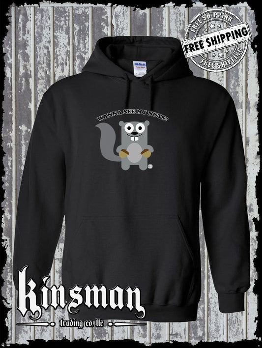 Wanna See My Nuts? Squirrel Hoodie / Sweatshirt Todd Goldman Licensed