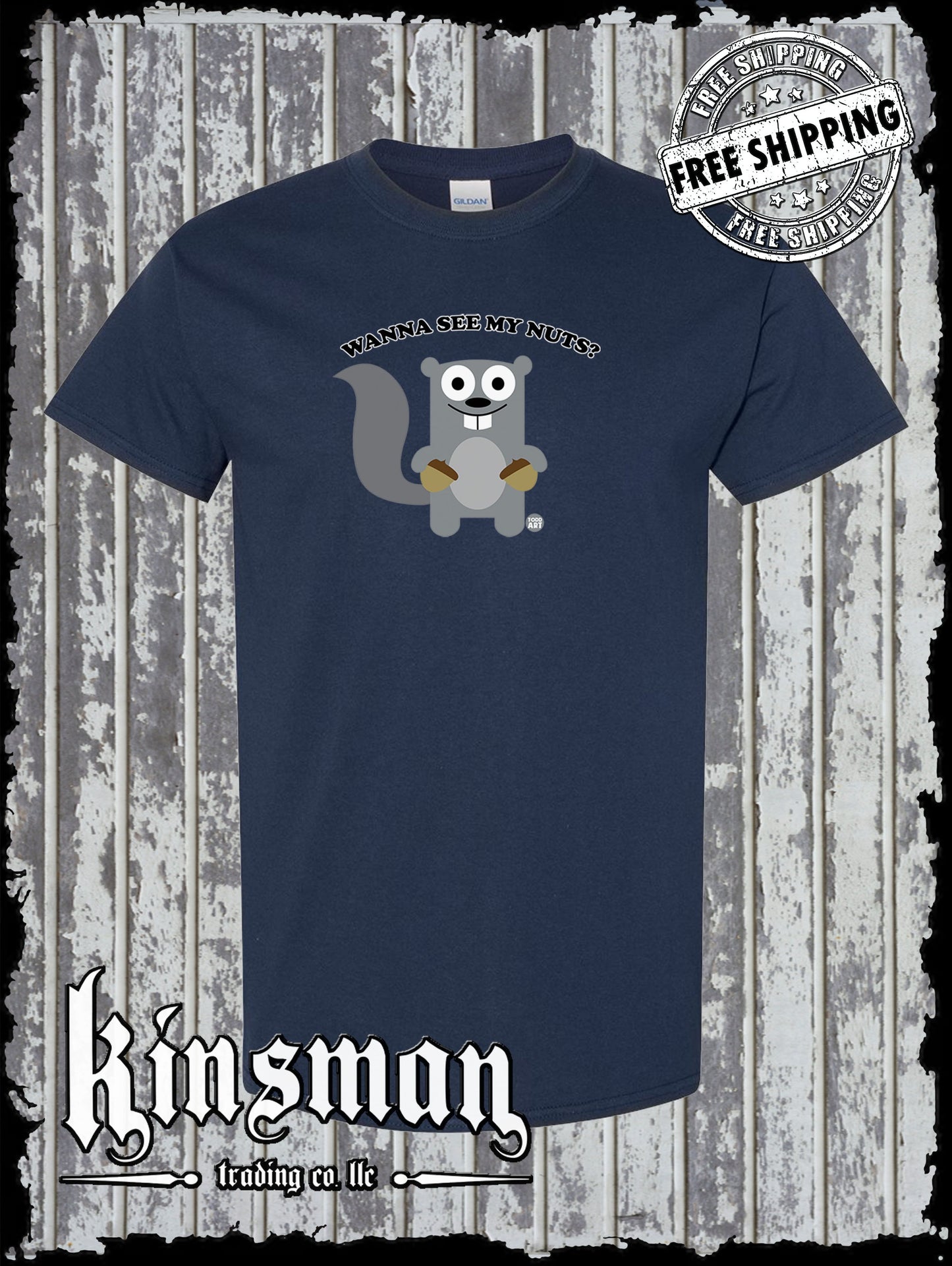 Wanna See My Nuts? Squirrel T-Shirt Todd Goldman Licensed