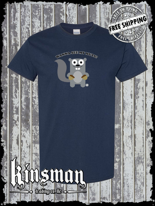 Wanna See My Nuts? Squirrel T-Shirt Todd Goldman Licensed