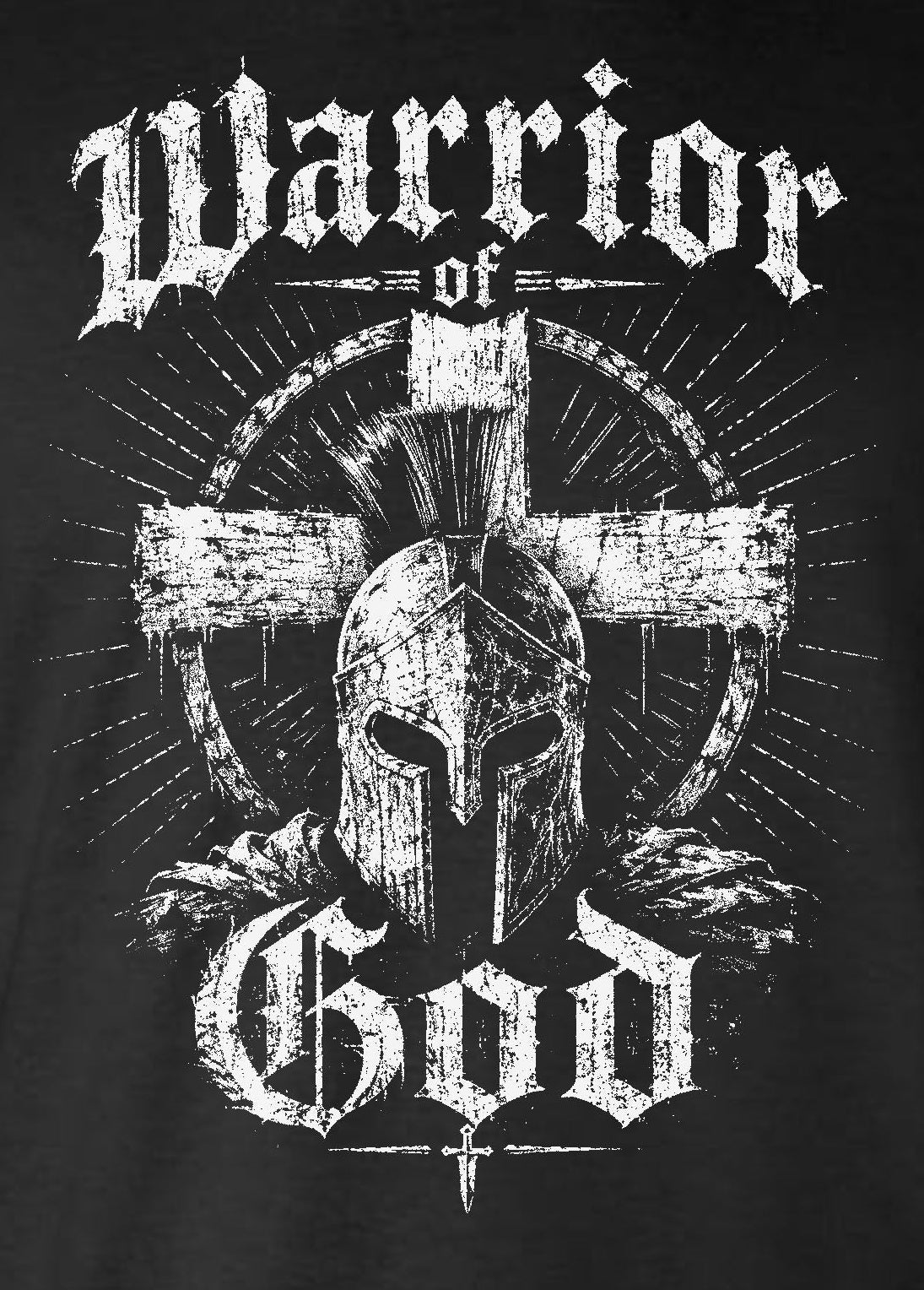 Warrior of God Hoodie / Sweatshirt Spartan Helmet Viking Cross