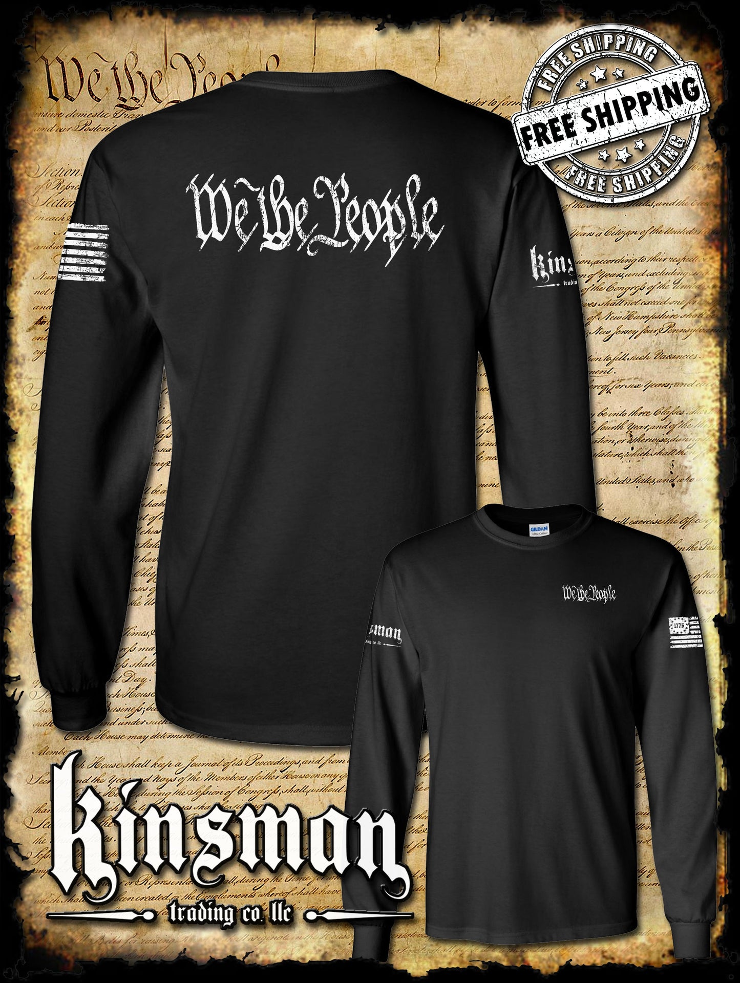 We The People 2nd Amendment 2-Sided Long Sleeve T-Shirt