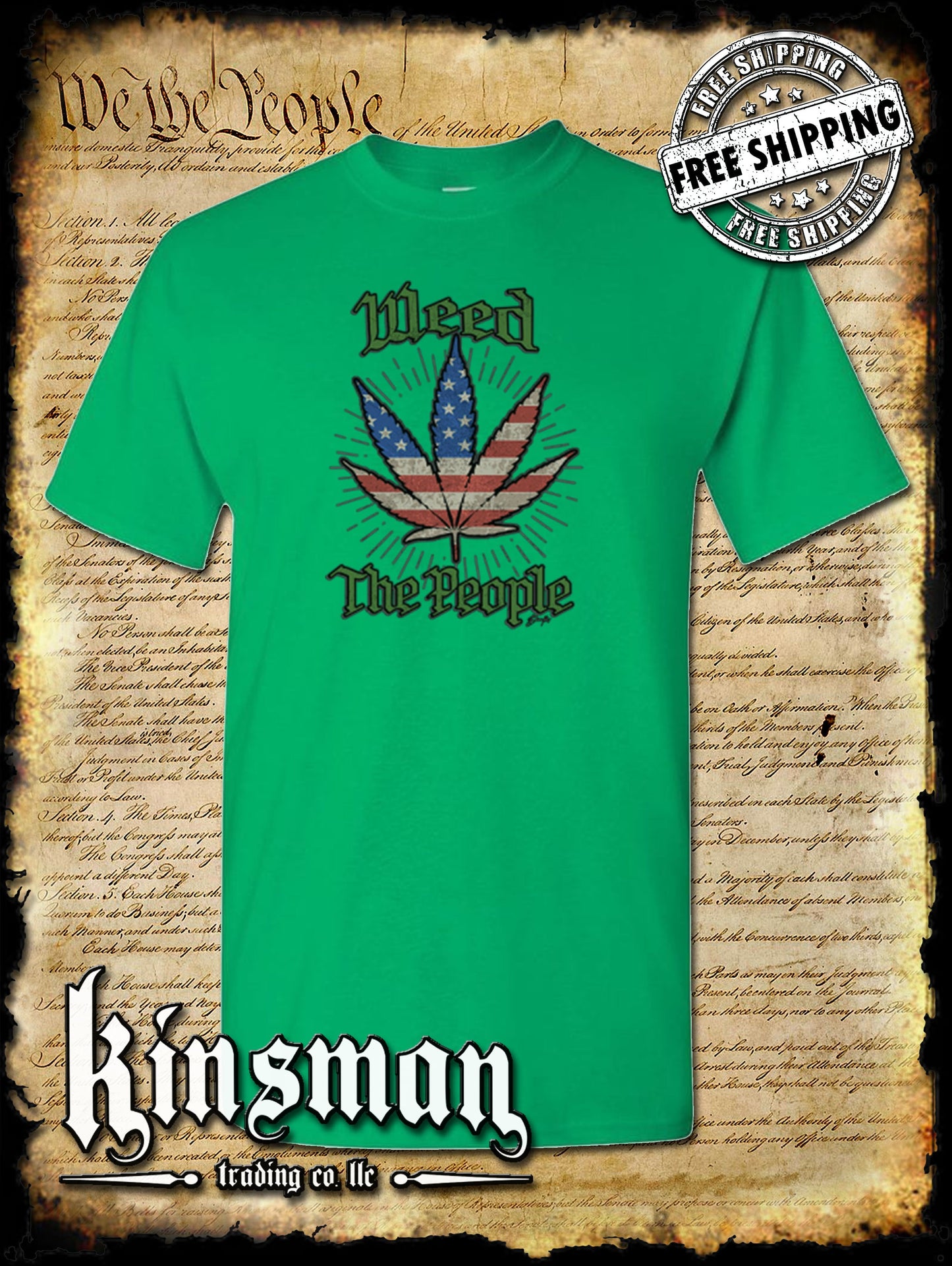 Weed The People American Flag Pot Leaf T-Shirt