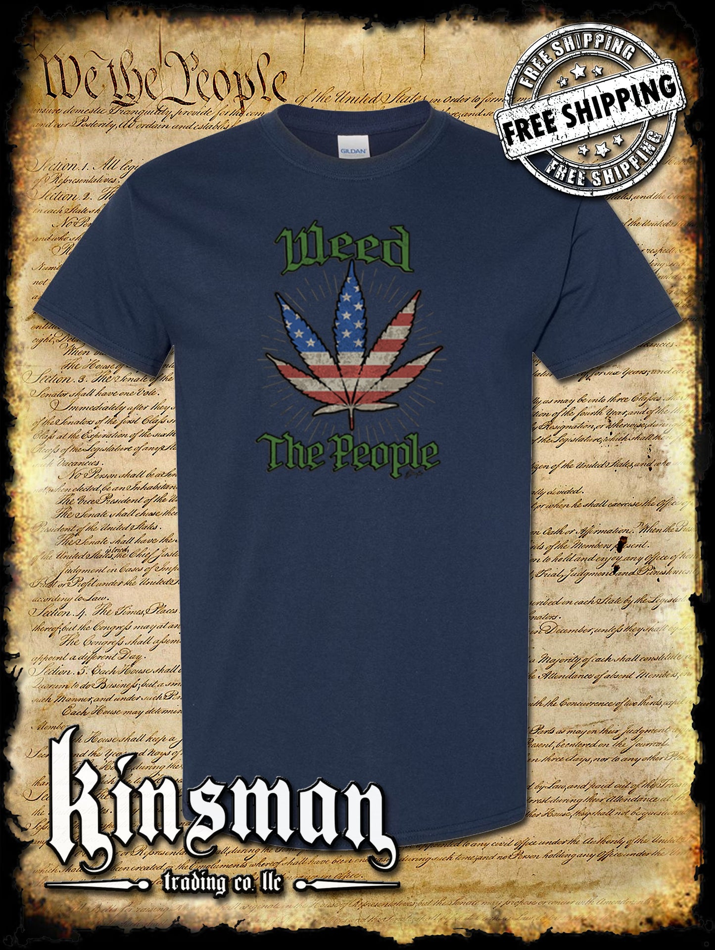 Weed The People American Flag Pot Leaf T-Shirt