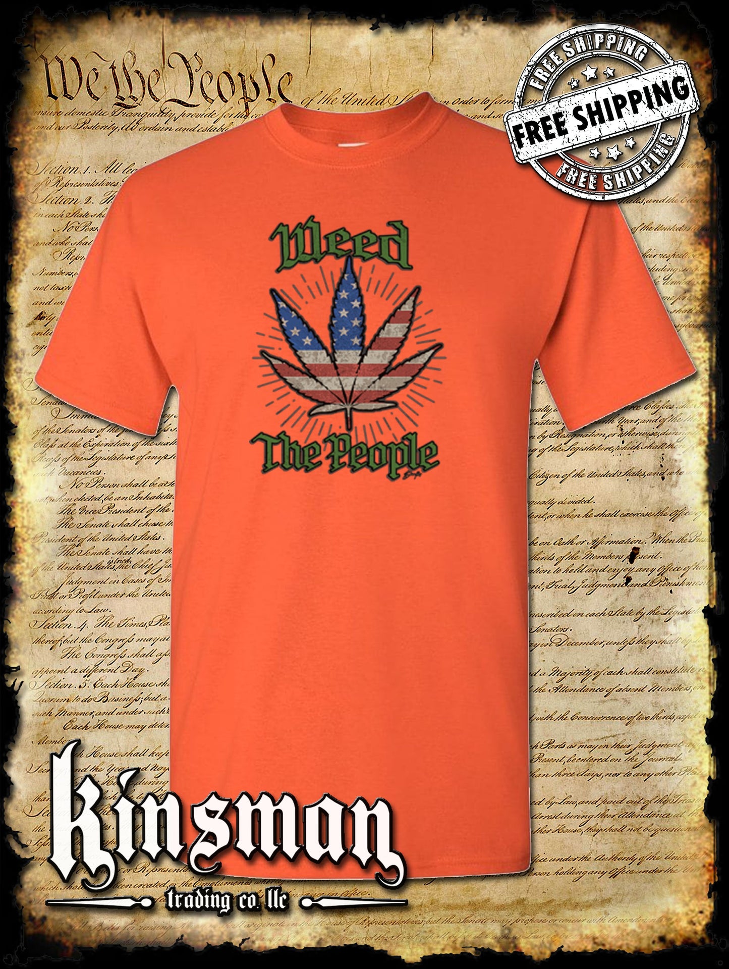 Weed The People American Flag Pot Leaf T-Shirt