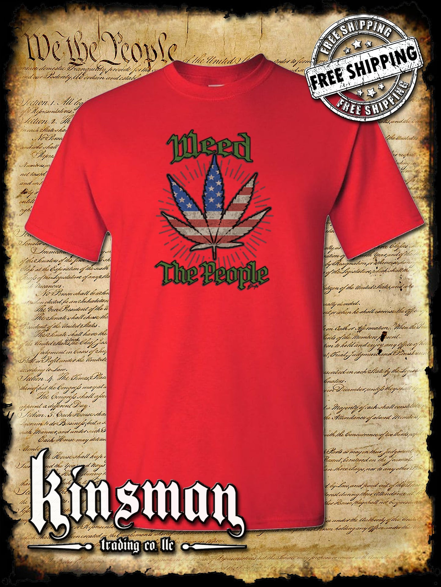 Weed The People American Flag Pot Leaf T-Shirt
