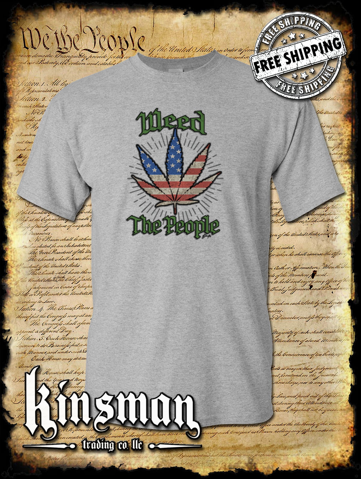 Weed The People American Flag Pot Leaf T-Shirt