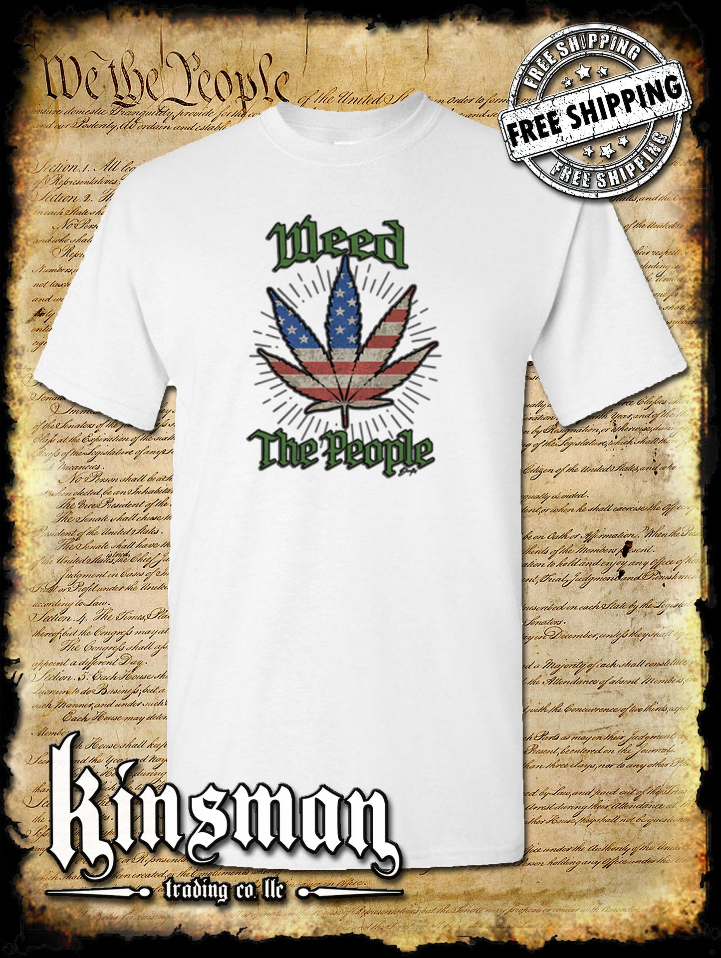 Weed The People American Flag Pot Leaf T-Shirt
