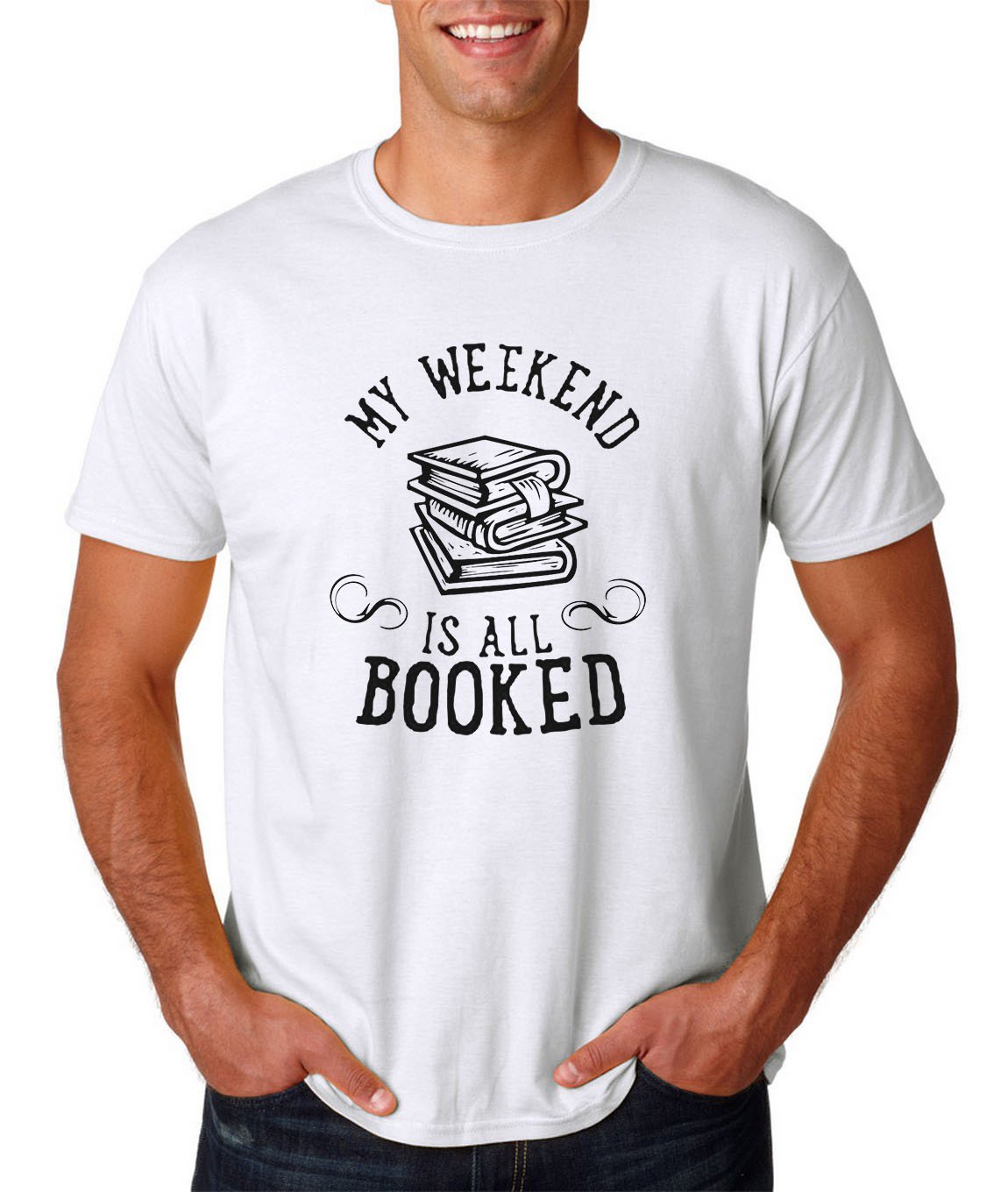 My Weekend Is All Booked T-Shirt - Funny Humor Novel Library