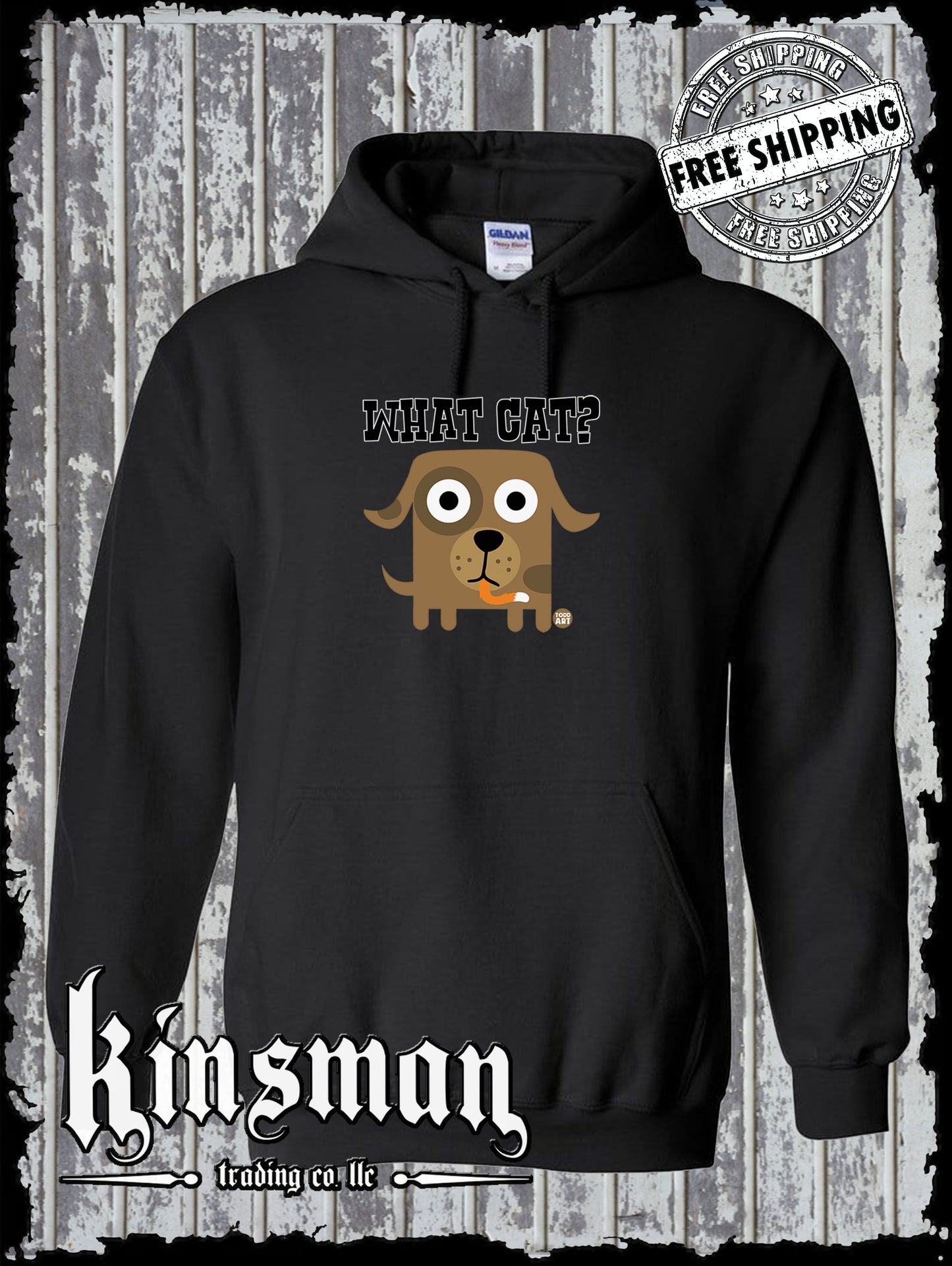 What Cat? Dog Hoodie / Sweatshirt Todd Goldman Licensed