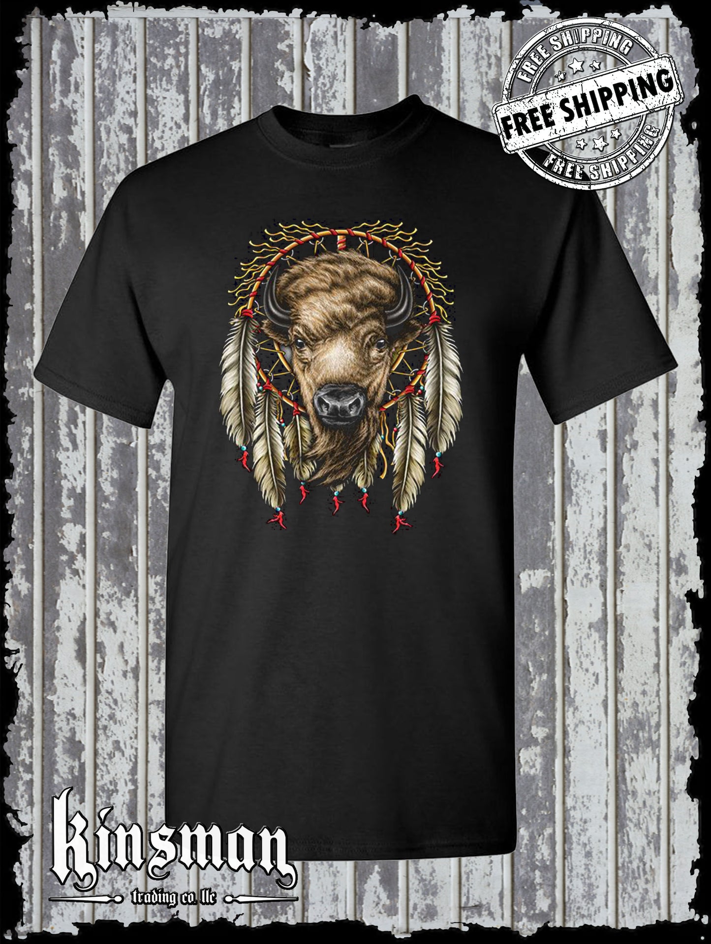 White Buffalo Dreamcatcher T-Shirt / Native American Indian Heritage Tee
