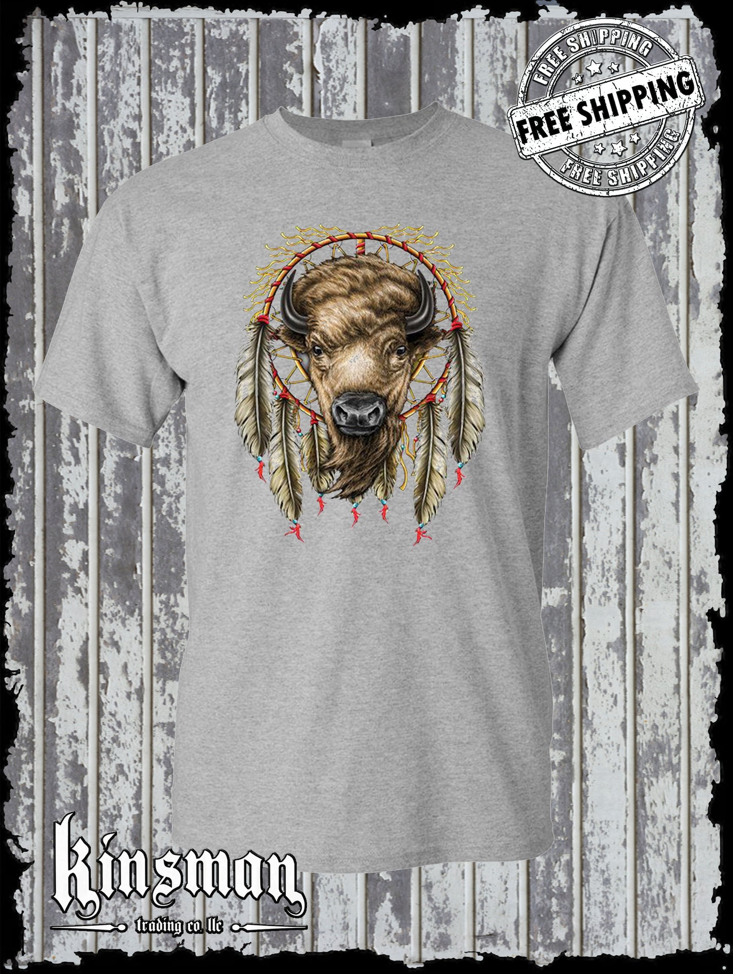 White Buffalo Dreamcatcher T-Shirt / Native American Indian Heritage Tee