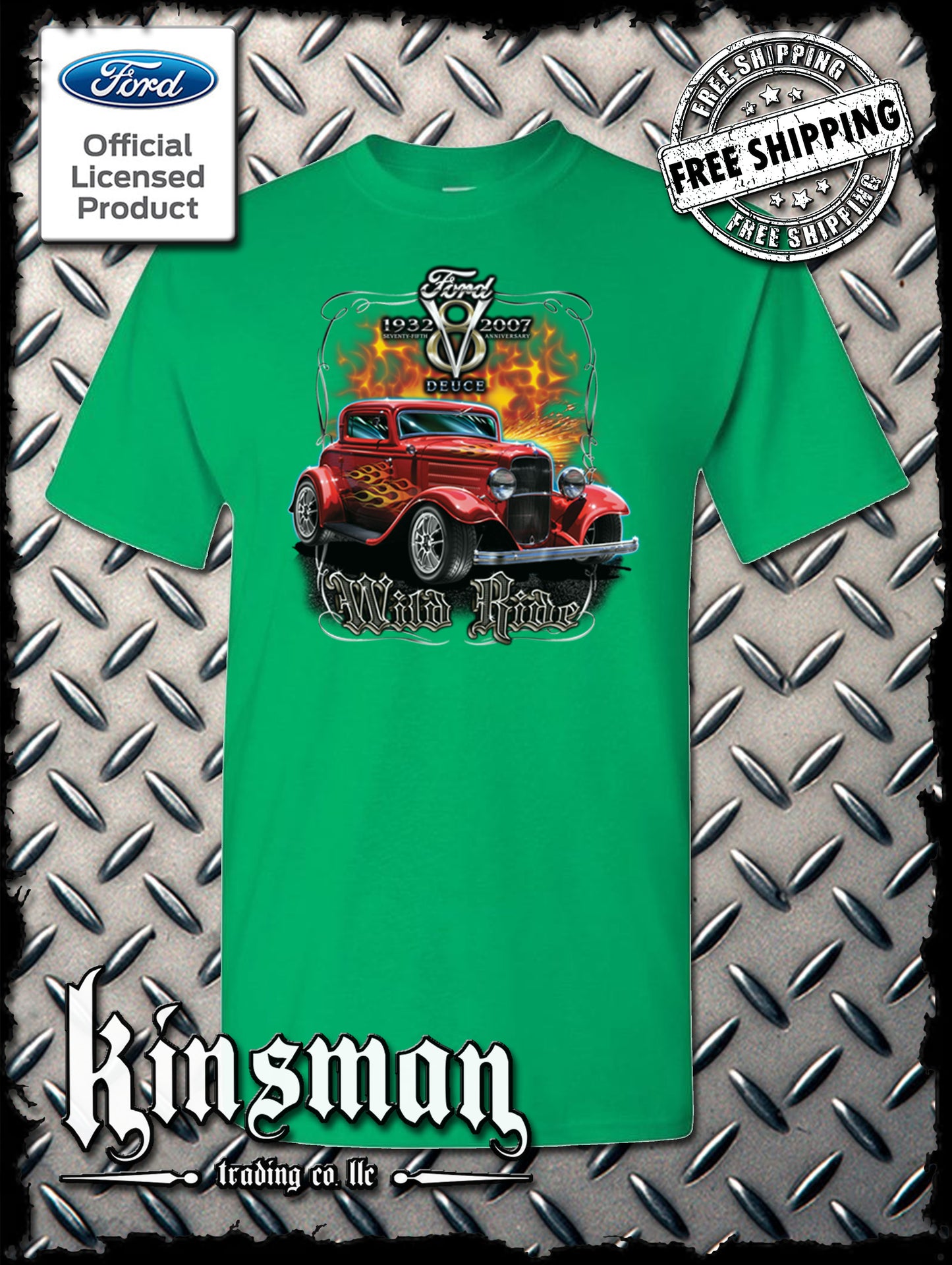 Ford Wild Ride 1932 Deuce Coupe V8 T-Shirt Hot Rod - Official Licensed Product