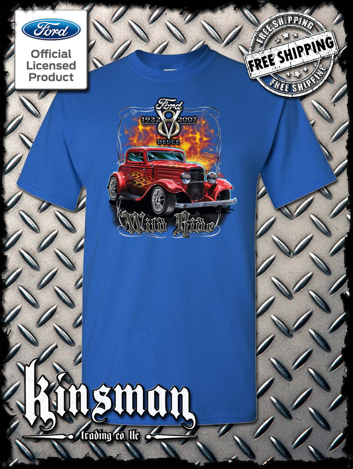 Ford Wild Ride 1932 Deuce Coupe V8 T-Shirt Hot Rod - Official Licensed Product