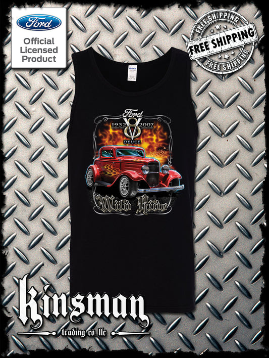 Ford Wild Ride 1932 Deuce Coupe V8 Tank Top T-Shirt Hot Rod - Official Licensed Product