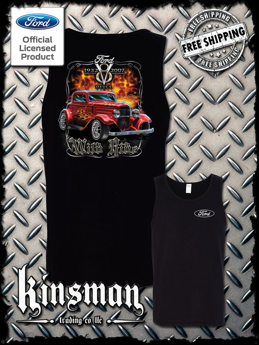Ford Wild Ride 1932 Deuce Coupe V8 2-SidedTank Top T-Shirt Hot Rod - Official Licensed Product