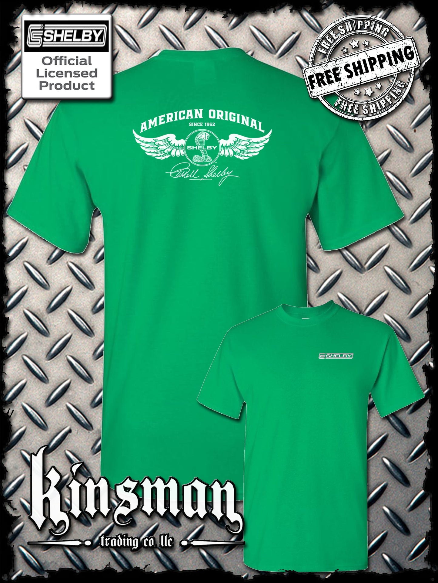 Carroll Shelby Winged Cobra 2-Sided T-Shirt