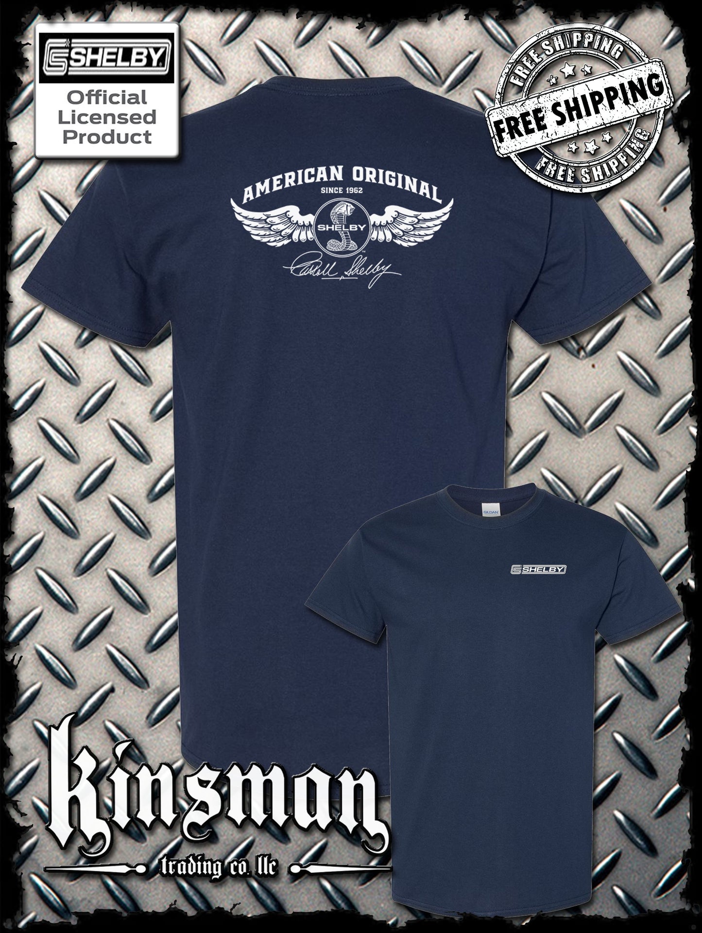 Carroll Shelby Winged Cobra 2-Sided T-Shirt