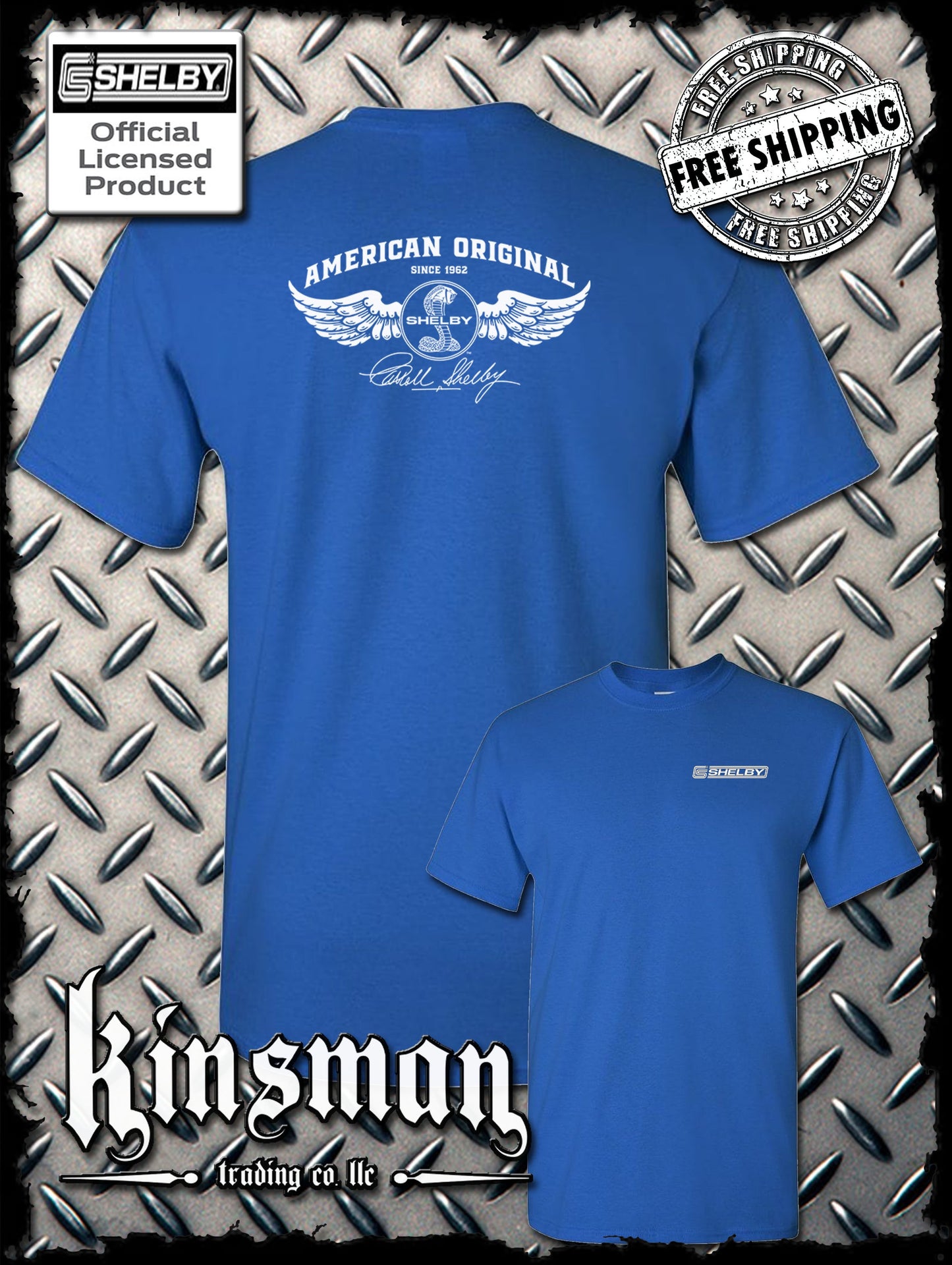 Carroll Shelby Winged Cobra 2-Sided T-Shirt