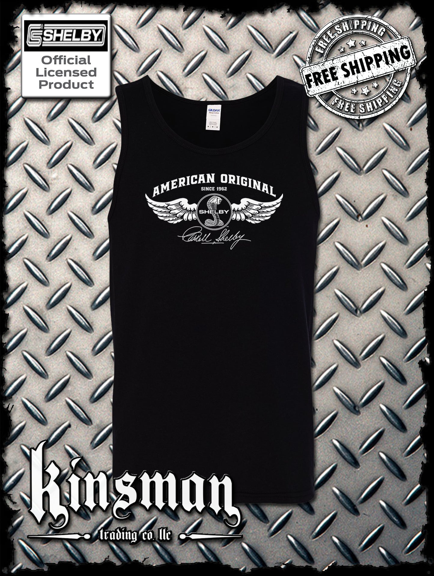 Carroll Shelby Winged Cobra Tank Top T-Shirt